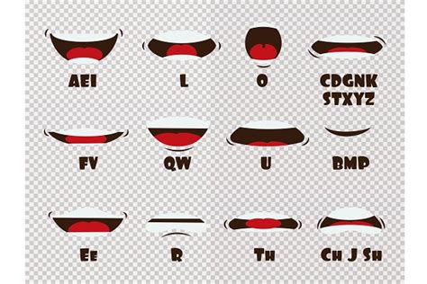 Mouth animation. Male talking mouths | Pre-Designed Vector Graphics ...