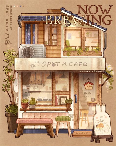 Pin by Swan Creates on Building illustration | Cute food art, Cafe art