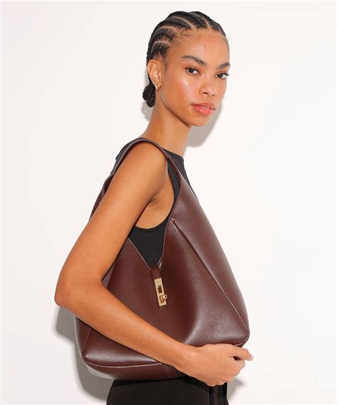 Bolsa Shoulder Com Fecho De Metal Mindset Marrom