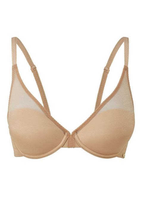 Gossard Halbschalen-BH Glossies Halbgefütterter Triangel BH Natur 65 D ...