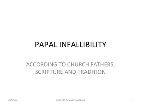 Papal infallibility