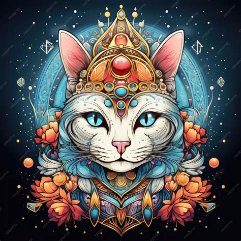 Premium AI Image | Mindful Meow A Coloring Journey with the Cosmic Kitty