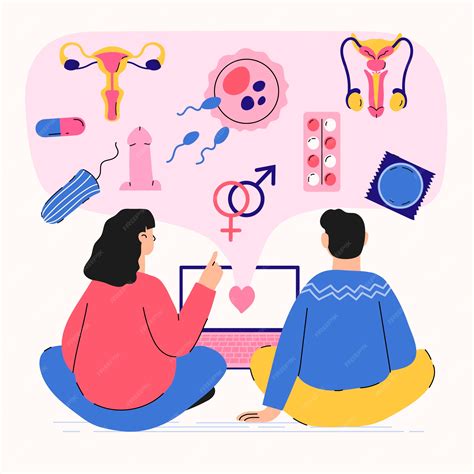 Ilustración de educación sexual dibujada a mano | Vector Premium