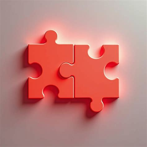 interlocking red puzzle pieces stable diffusion