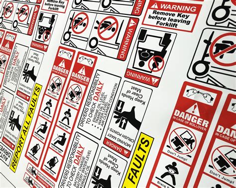 Forklift Safety Decal Kit - Form A Sign