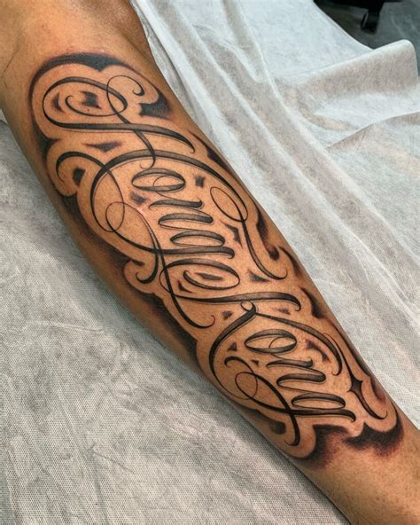 cursive number fonts  tattoos