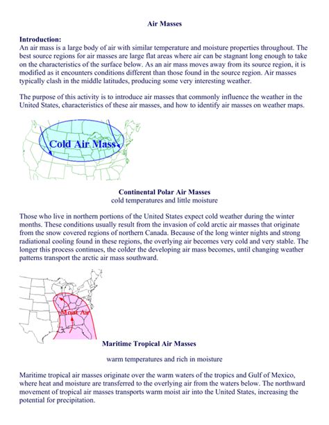 Maritime Tropical Air Masses