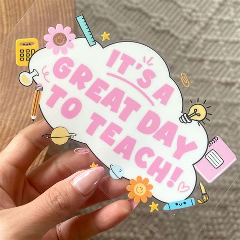 [ Double Sided ] UV DTF Transfer | Great Day To Teach – Caluya Design