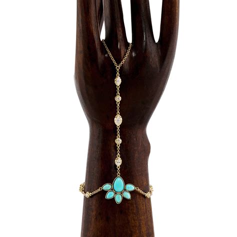 Turquoise Blossom + Sophia Diamond Finger Bracelet – Jacquie Aiche