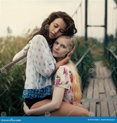 Lesbian Couple Together Outdoors Concept Stock Photo - Image of