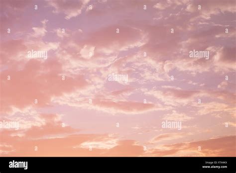 Sunset with pink clouds Stock Photo - Alamy