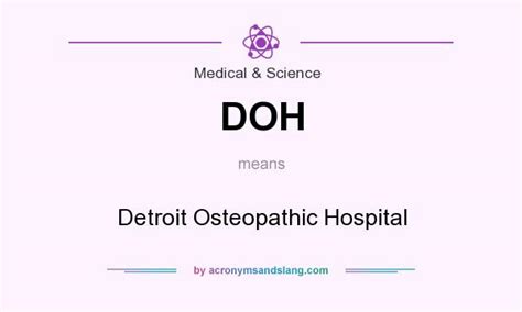 DOH - Detroit Osteopathic Hospital in Medical & Science by AcronymsAndSlang.com