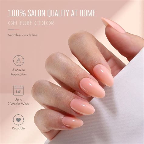 Press on Nails Oval - Soft Gel Nude Press on Nails Short for Women Gift