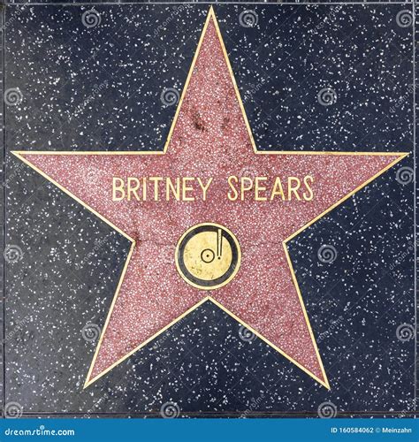 Closeup of Star on the Hollywood Walk of Fame for Britney Spears