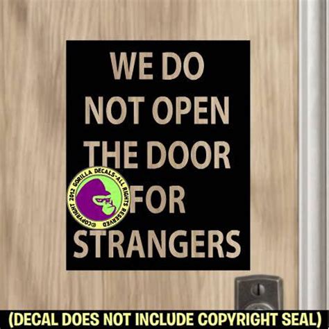 Do NOT OPEN Door for STRANGERS Front Door No Solicitors - Etsy