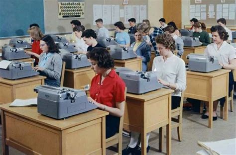 Capturing the Art of Typing: Vintage Photographs Show High School ...