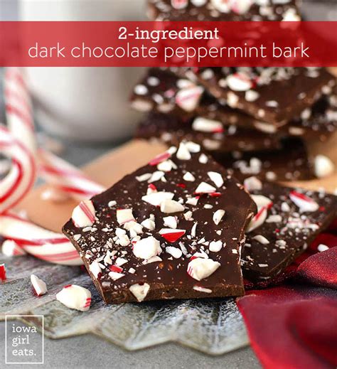 Dark Chocolate Peppermint Bark — 2 Ingredients Needed