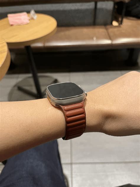 Apple Watch Ultra with Apple Leather Band : r/AppleWatch