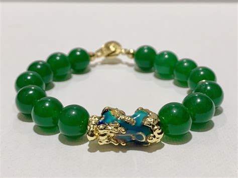 Jade Feng Shui Bracelet - Etsy | Bracelet designs, Good luck bracelet