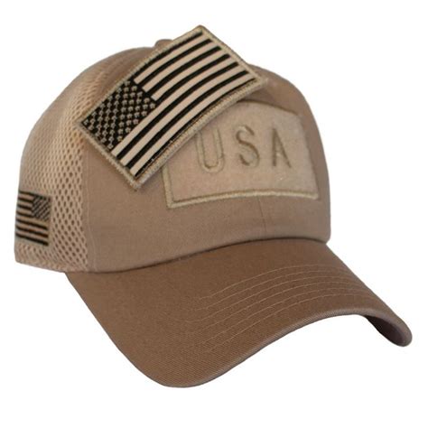 Khaki American Flag Velcro Patch Hat | Velcro patches, American flag hat, Hats