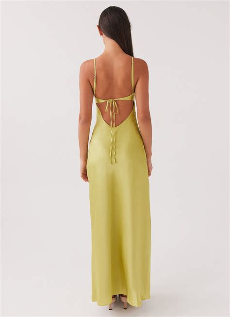 Raylie Cut Out Maxi Dress - Chartreuse – Peppermayo US