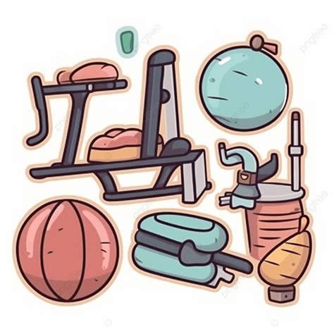 illustration  cartoon gym gym items clipart cartoon gym equipment