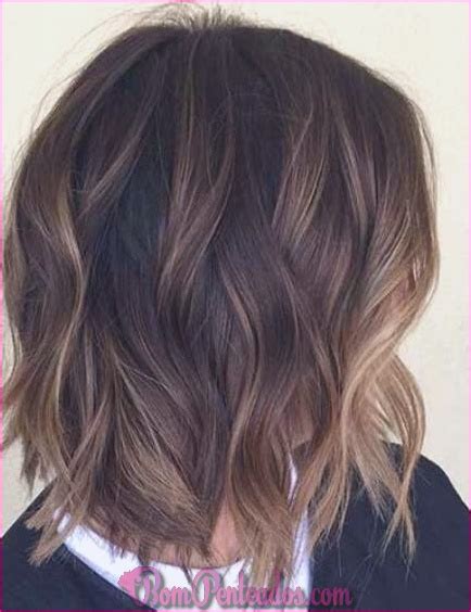 Cabelo Curto Marrom - 20 cabelo curto marrom Balayage parece » Bom Penteados