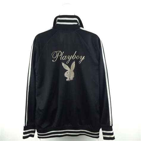 Playboy × Streetwear Z174 VTG 90s PLAYBOY BIG LOGO SPELL OUT TRACK TOP