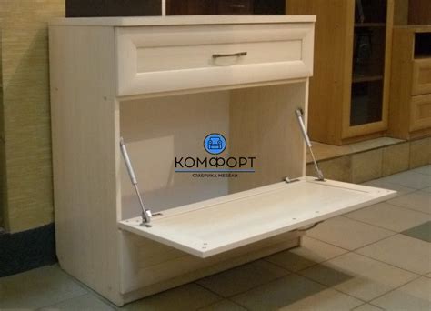 Узкая тумба для белья с верхней крышкой открывания - фото