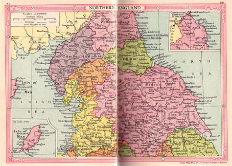 england northern map  philatelic