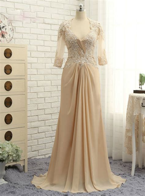 Stylish 2017 Women Elegant Chiffon Long A-Line Mother of the Bride Dresses