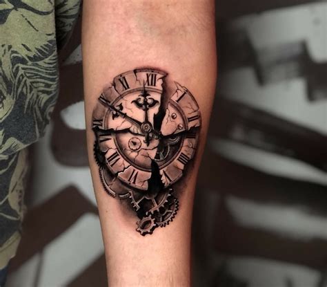 clock tattoo drawing
