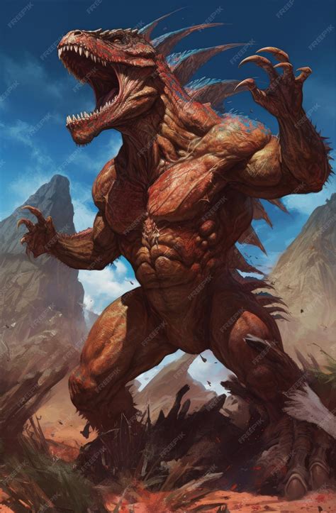 premium ai image  monster   big red head   big red head