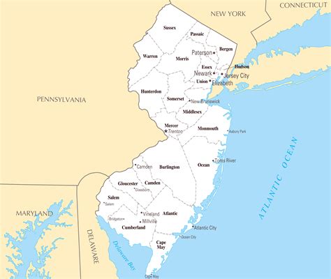 New Jersey Islands Map at Kate Terry blog