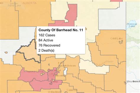 COVID-19 cases climb to 84 in County of Barrhead - Athabasca, Barrhead ...