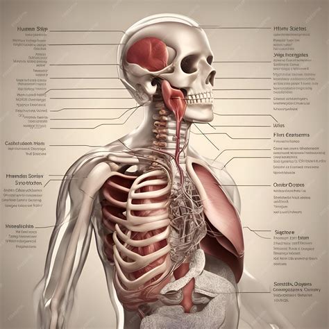 premium photo human skeleton anatomy  muscles  circulatory