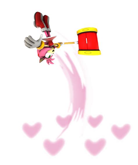 Amy Rose using Hammer Jump by TransparentJiggly64 on DeviantArt