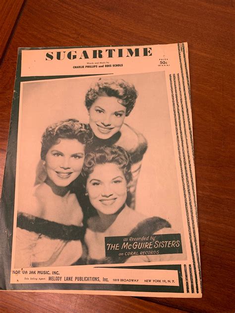 1950s Sugartime Mcguire Sisters Sheet Music - Etsy UK