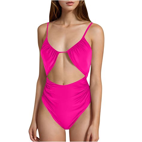 Uaswgudfs Women's Cutout One-Piece Swimsuit with Thin Straps and Form