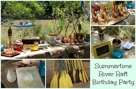 moore minutes summertime river raft birthday party  whitewater