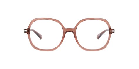 Glasses Direct ™ -Marble Arch Square Crystal Nude Glasses for Women