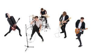 cut out rock band performing on stage - VIShopper