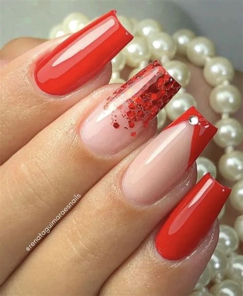 Unha Em Gel Decorada Vermelho