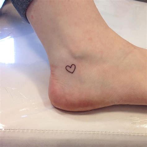 Discover 75+ small heart ankle tattoo - in.cdgdbentre