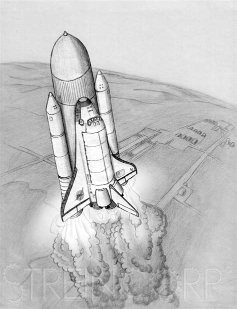 Space Shuttle Drawing at GetDrawings | Free download