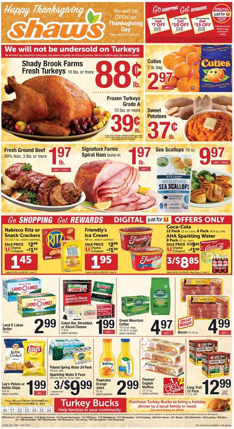 Shaw’s Holiday 2020 Ad Circular - 11/20 - 11/26/2020 | Rabato