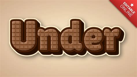 chocolate bar text effect generator