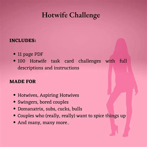 Hotwife Challenge & Dare Cards - Ultimate Hotwife Game for Cuckold