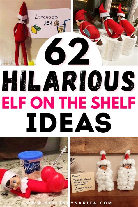 62 RIDICULOUSLY FUNNY ELF ON THE SHELF IDEAS - Stylin by Sarita