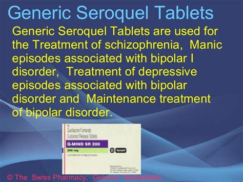 Generic Seroquel Tablets